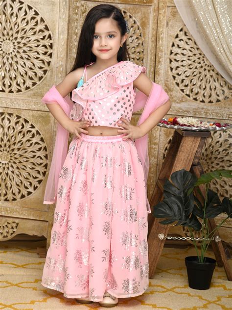 Saka Designs Girl Pink Lehenga Choli With Dupatta