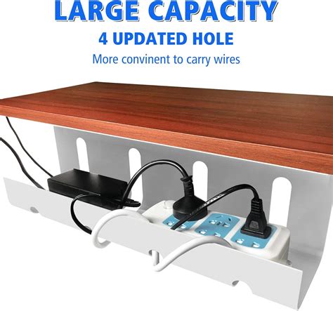Buy Under Desk Cable Management Tray, No Drill, Steel Desk Cable ...