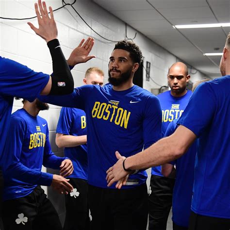 Boston Celtics Wear Blue/Yellow Warm-up Jerseys in NBA Playoffs - Here ...