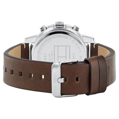 Buy Online Tommy Hilfiger Quartz Multifunction Yellow Leather Strap for ...