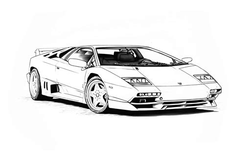 Piękny model Lamborghini do kolorowania - NoweKolorowanki.pl