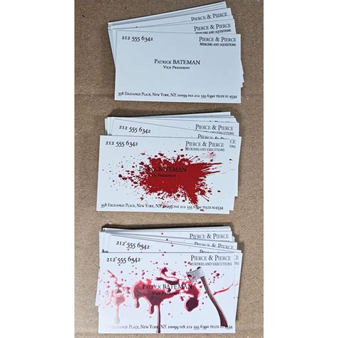 American Psycho Business Card Template 的图像结果