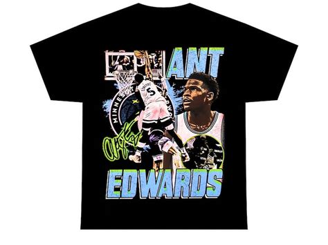 ANTHONY EDWARDS T-SHIRT | Basketball Graphic Tees | Rare The Answer Rap ...