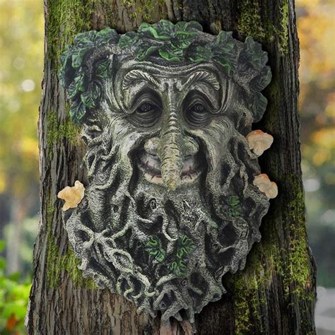 Tree Faces Decor Outdoor, Old Man Wild Bird Feeder Tree Face Decor ...