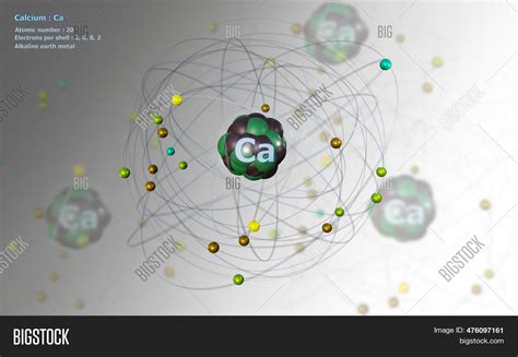 Calcium Atom Model 3d