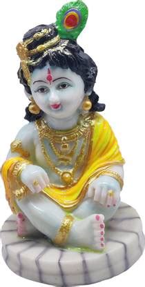 G LOOKS Baal Krishna Marble Dust Idol/ Resin Kanhaiya Idol/ Thakur Ji ...