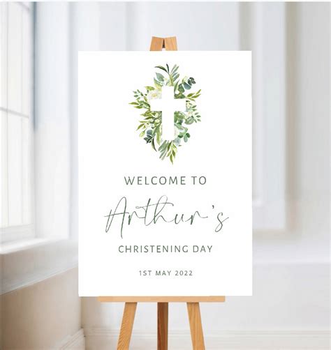 Christening, Baptism, Holy Communion Welcome Sign | Personalised Party ...