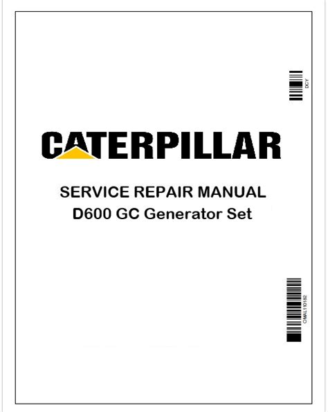 Caterpillar D600GC Generator Repair Manual PDF