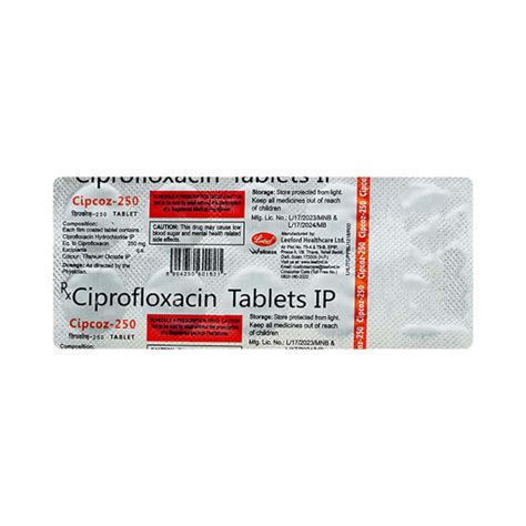 Cipcoz 250 MG Tablet (10): Uses, Side Effects, Price & Dosage | PharmEasy