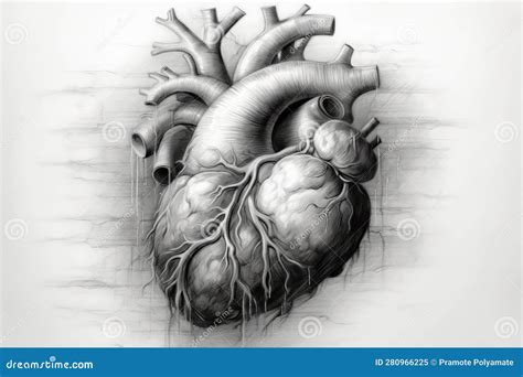 Realistic Human Heart Drawing