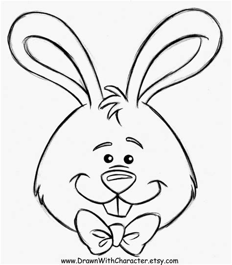 Easy Easter Bunny Drawing at PaintingValley.com | Explore collection of ...