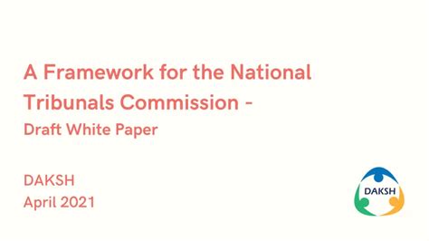 National Tribunals Commission Framework | DAKSH