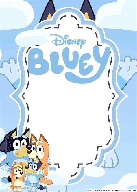 Best 13 FREE Editable Blank Bluey Birthday Invitation – Artofit