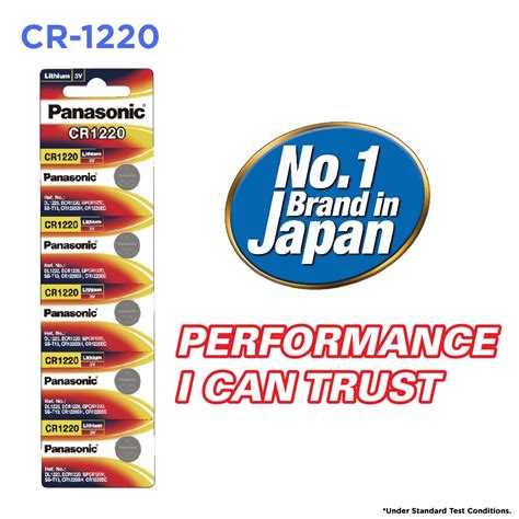 Panasonic CR1220 3V Lithium Coin Battery| All India Delivery | Buy Now ...