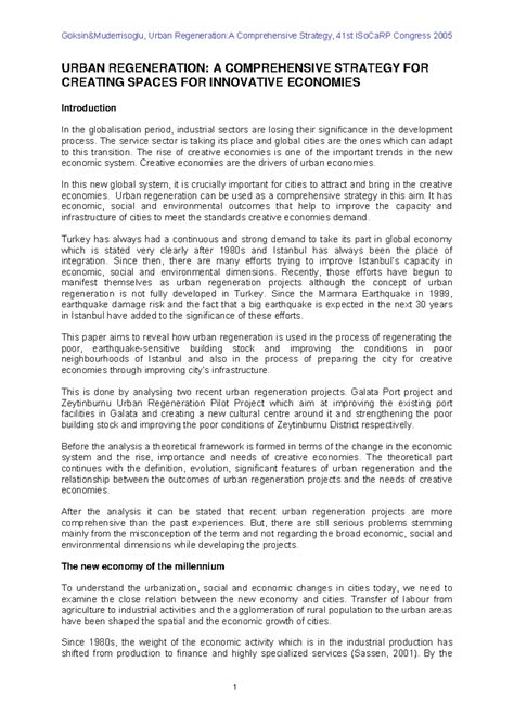 619 - Summary Architecture - URBAN REGENERATION: A COMPREHENSIVE ...