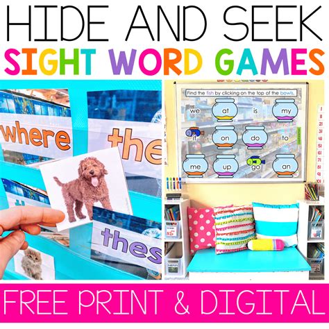 FUN Hide And Seek Sight Word Games to Engage Your Elementary Students ...