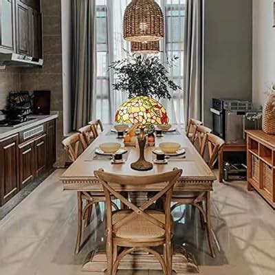 Buy FASNA Tiffany Glass Color Table Lamp Hotel Living Room Bedroom ...