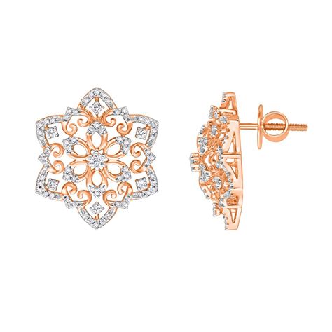 Buy Glamorous Diamond Jewellery Set in 18Kt Rose Gold ONS23027-D408X0B ...