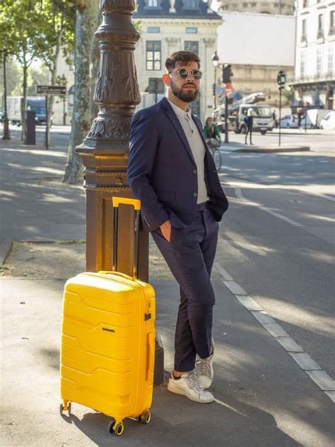 Nasher Miles Paris Hard-Sided Polypropylene Check-in Yellow 24 inch ...