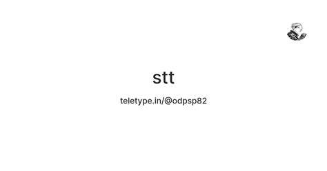 stt — Teletype
