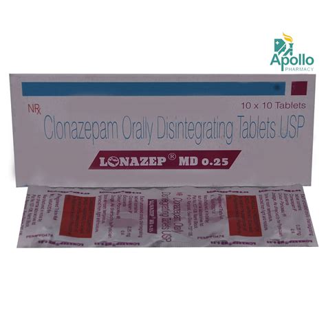 Lonazep MD 0.25 Tablet 10's Price, Uses, Side Effects, Composition ...