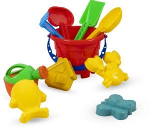 Quasar Castle 8 Piece Medium Size Beach Set Water Tools Toys Sand Game ...