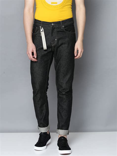 Shop Antony Morato Men Black Solid Tapered Fit Jeans Online – Iconic India