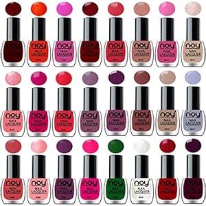 NOY Shine Nail Paint Polish Combo Set of 24 Multicolor Bulk Rate Nail ...