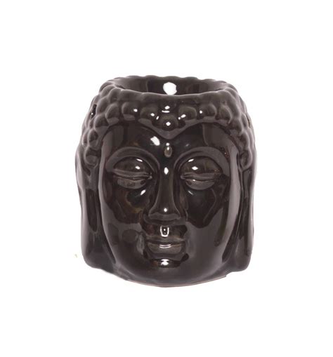 Shanvi Decore Ceramic Buddha Head Aroma Diffuser White Color Oil Burner ...