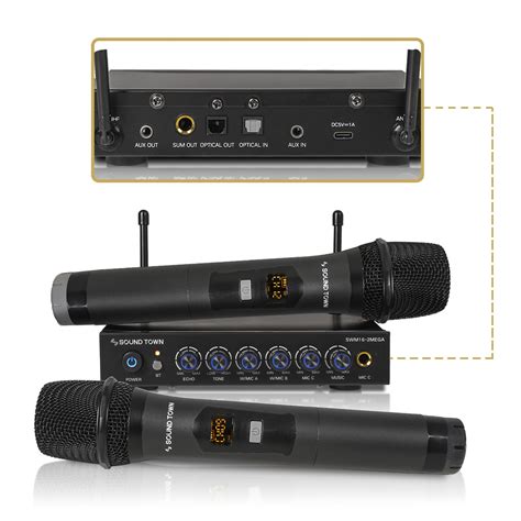 Sound Town 100 Channels Wireless Microphone Karaoke Mixer System 2 ...