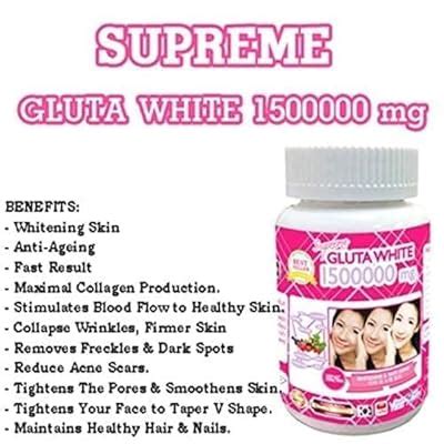 Supream gluta Supreme Gluta White 1500000 Mg - Whitening & Anti India ...