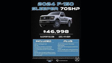 Sleeper 2023 F-150 Dealer-Built Supercharged Base Truck Lightning