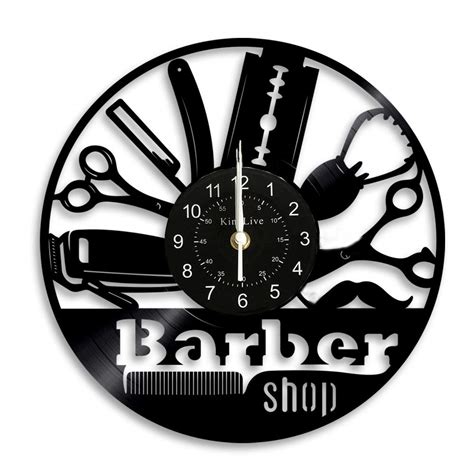Buy Hairdresser Barber Shop Salon Vinyl Record Wall Clock Hairdressers ...