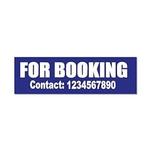 SIGN EVER™ For Booking 3mm Sign Board With Custom Contact Number Home ...