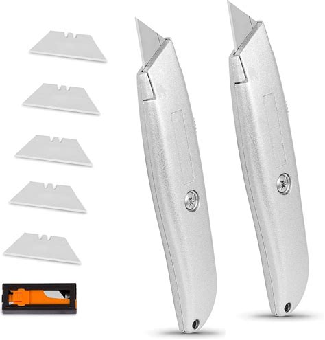 Internet's Best Classic Utility Knife - Set of 2 - Retractable Razor ...