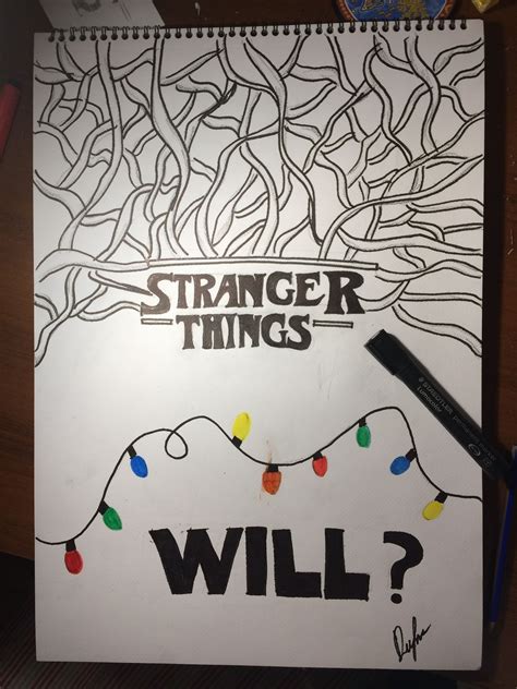 Stranger Things Drawing Tutorial 的图像结果