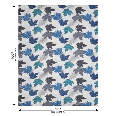 Maple Leaf Blueish Double Bed Dohar Blanket – JaipurFabric®