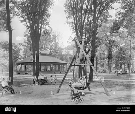 Children Playing in Park, Clark Park, Detroit, Michigan, USA, Detroit ...