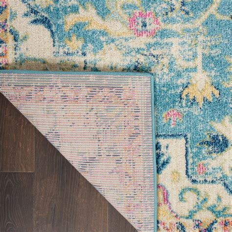 Nourison Passion 2 X 8 (ft) Ivory/Light Blue Irregular Indoor Abstract ...