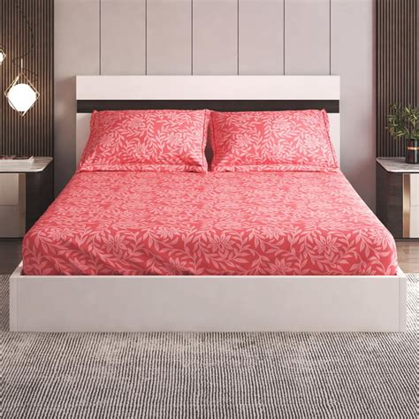 Buy Corsica Bela Microfibre Printed 3Pcs Queen Bedsheet Set from ...