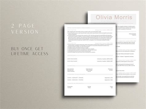 Buy Resume Template ATS Google Docs, Word, Pages, Ats Friendly Resume ...
