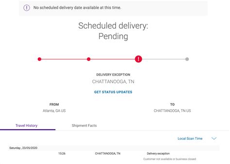 Delivery Exception and no scheduled delivery date : r/FedEx