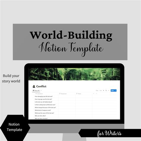 Notion World Building Template: Brainstorming Tool for Writers (digital ...