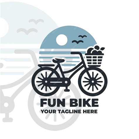 Desenho do logotipo da Fun Bike Bicycle | vetor Premium gerado com IA