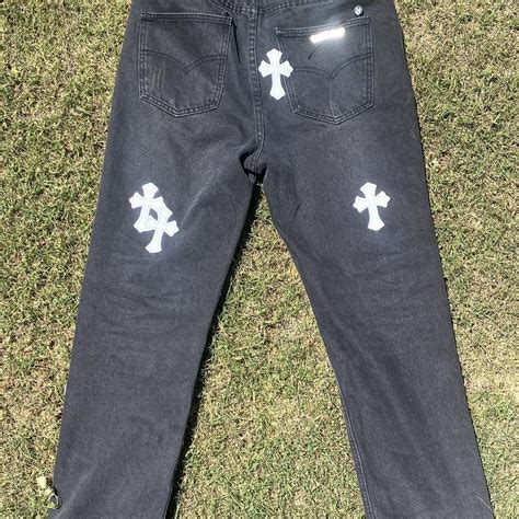 chromeheart pants / jeans size 32 - Depop