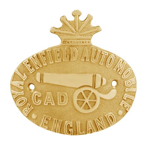 Autofy Brass CAD Cannon Badge with Crown for Royal Enfield All Models ...