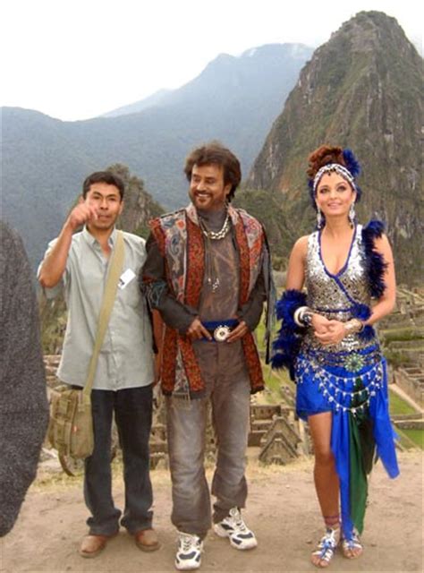 rediff.com: Exclusive! Ash, Rajni in Peru, Brazil