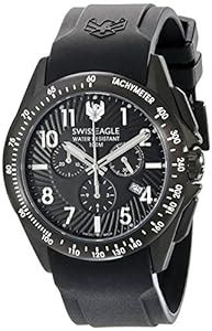 Swiss Eagle Men's SE-9061-01 Tactical Analog Display Swiss Quartz Black ...
