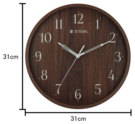 Buy Online Titan Contemporary Wall Clock Quartz Analog Analog Dark ...
