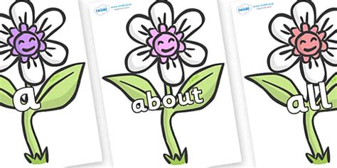 100 High Frequency Words on Flowers (teacher made) - Twinkl